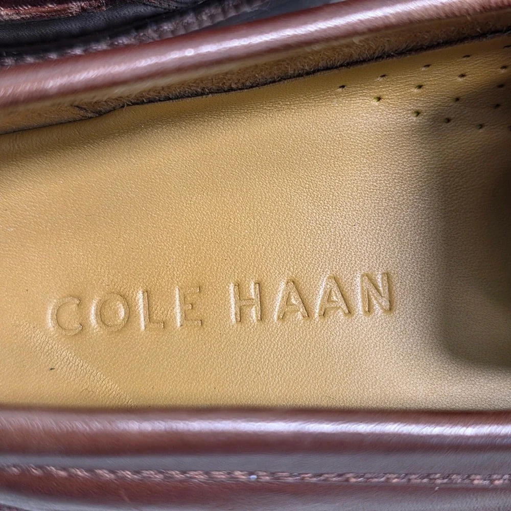 Cole Haan Pinch Prep Penny Loafer Scotch Brown Leather Mens 10.5M NEW